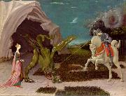 paolo uccello A gothicizing tendency of Uccello art is nowhere more apparent than in Saint George and the Dragon oil painting reproduction